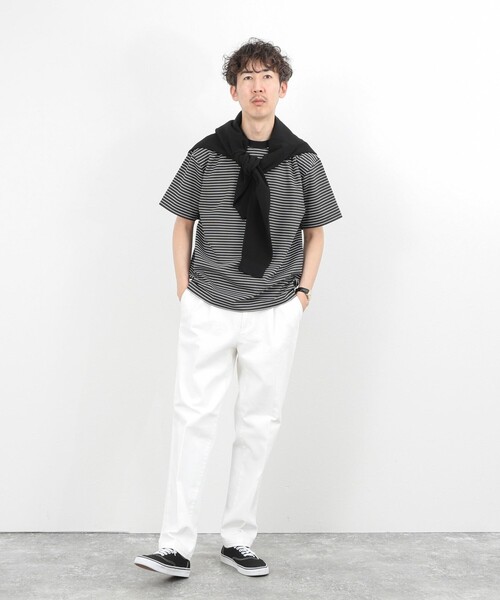 NOLLEY’S（ノーリーズ）の「シルケット加工 ボーダー クルーネックTシャツ 26SS（Tシャツ/カットソー・メンズ・ホワイト系その他/グレー系その他/ブラック系その他・XL/L/M/S）」の16枚目の写真