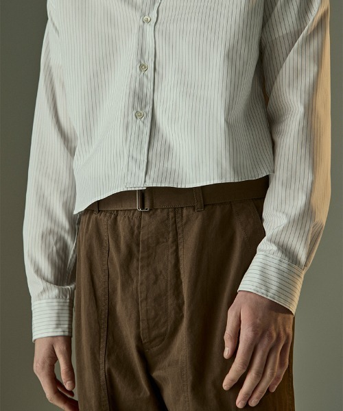 Toironier（トワロニエ）の「Toironier/トワロニエ/STRIPE SHORT SHIRTS（シャツ/ブラウス・メンズ・ホワイト/ブルー・2/1）」の11枚目の写真