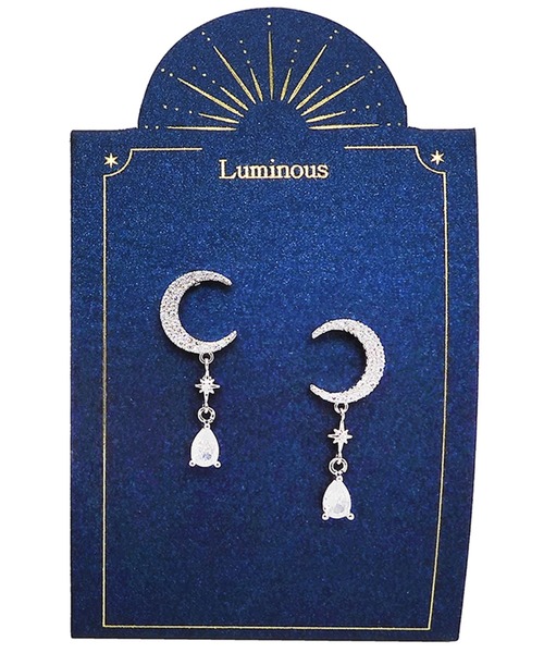 Zoule(ゾーラ)の「Zoule ゾーラ:Luminous ルミナスシリーズ shine moon 月 ムーン ピアス(ピアス(両耳用)・レディース・ゴールド/シルバー・FREE)」の1枚目の写真