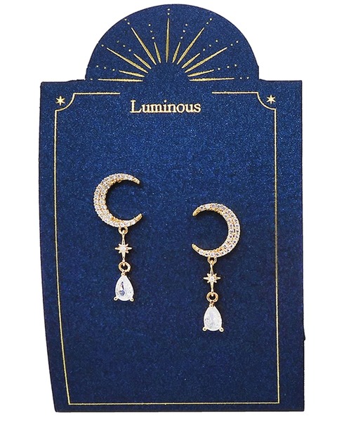 Zoule(ゾーラ)の「Zoule ゾーラ:Luminous ルミナスシリーズ shine moon 月 ムーン ピアス(ピアス(両耳用)・レディース・ゴールド/シルバー・FREE)」の2枚目の写真