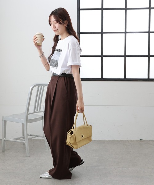 COLONY 2139(コロニートゥーワンスリーナイン)の「photoプリントTシャツ(Tシャツ/カットソー・レディース・ホワイト/チャコールグレー・FREE)」の4枚目の写真