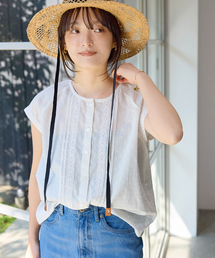 SLOBE IENA（スローブイエナ）の「ドットジャガードノースリーブブラウス（シャツ/ブラウス）」