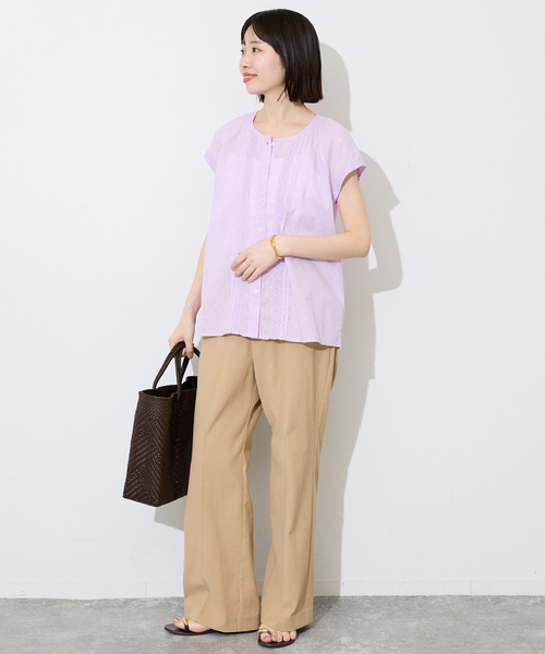 SLOBE IENA(スローブイエナ)の「ドットジャガードノースリーブブラウス(シャツ/ブラウス・レディース・ホワイト/ブラック/ピンク系その他・FREE)」の8枚目の写真