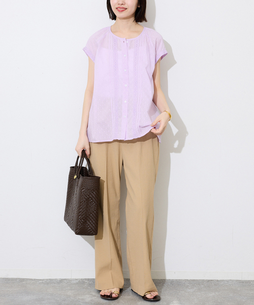 SLOBE IENA(スローブイエナ)の「ドットジャガードノースリーブブラウス(シャツ/ブラウス・レディース・ホワイト/ブラック/ピンク系その他・FREE)」の9枚目の写真