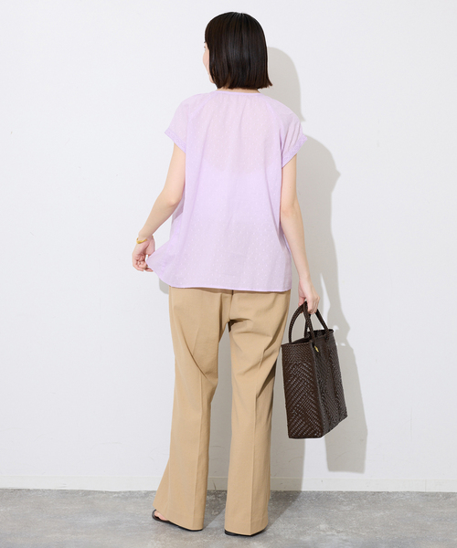 SLOBE IENA(スローブイエナ)の「ドットジャガードノースリーブブラウス(シャツ/ブラウス・レディース・ホワイト/ブラック/ピンク系その他・FREE)」の11枚目の写真