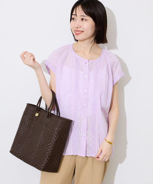 SLOBE IENA(スローブイエナ)の「ドットジャガードノースリーブブラウス(シャツ/ブラウス・レディース・ホワイト/ブラック/ピンク系その他・FREE)」の12枚目の写真