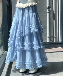 ＆soiree（アンドソワレ）の「イレヘムフリルチュールボリュームスカート（スカート）」