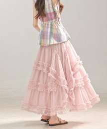 ＆soiree（アンドソワレ）の「イレヘムフリルチュールボリュームスカート（スカート）」