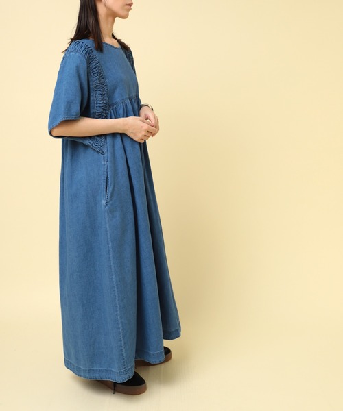 RNA-N(アールエヌエーエヌ)の「D1691 5ozデニムデザインワンピース(ワンピース・レディース・ダークインディゴブルー/ライトインディゴブルー・MEDIUM/SMALL)」の9枚目の写真