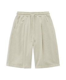 ピグメントワンタックワイドトレーニングショートパンツベージュ