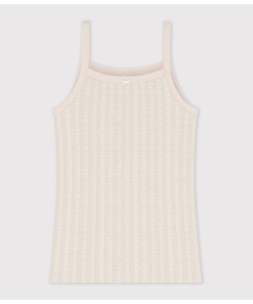 PETIT BATEAU(プチバトー)の「針抜きキャミソール(キャミソール・レディース・オフホワイト・XX-SMALL/X-SMALL/SMALL/MEDIUM/LARGE)」の3枚目の写真