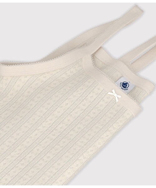 PETIT BATEAU(プチバトー)の「針抜きキャミソール(キャミソール・レディース・オフホワイト・XX-SMALL/X-SMALL/SMALL/MEDIUM/LARGE)」の5枚目の写真