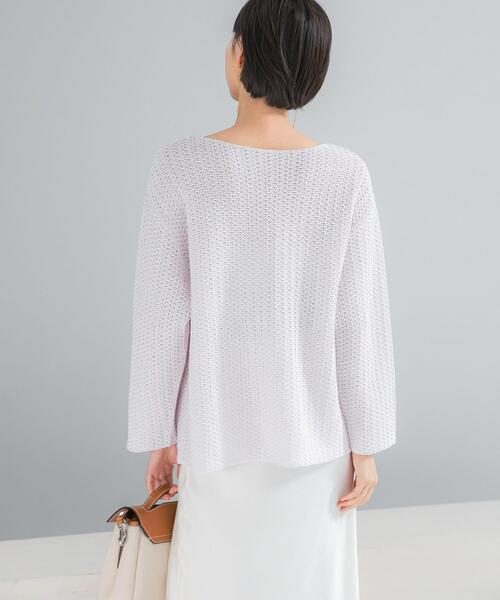 URBAN RESEARCH ROSSO WOMEN(アーバンリサーチ ロッソ)の「ペーパーヤーンニットプルオーバー(ニット/セーター・レディース・パープル系その他/イエロー・FREE)」の5枚目の写真