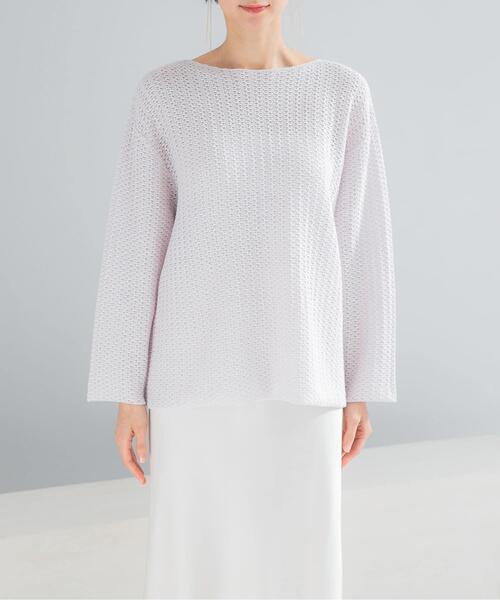 URBAN RESEARCH ROSSO WOMEN(アーバンリサーチ ロッソ)の「ペーパーヤーンニットプルオーバー(ニット/セーター・レディース・パープル系その他/イエロー・FREE)」の10枚目の写真