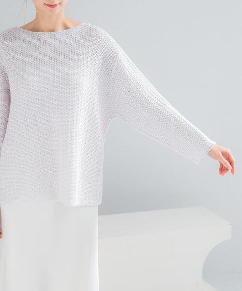 URBAN RESEARCH ROSSO WOMEN(アーバンリサーチ ロッソ)の「ペーパーヤーンニットプルオーバー(ニット/セーター・レディース・パープル系その他/イエロー・FREE)」の13枚目の写真