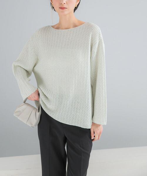 URBAN RESEARCH ROSSO WOMEN(アーバンリサーチ ロッソ)の「ペーパーヤーンニットプルオーバー(ニット/セーター・レディース・パープル系その他/イエロー・FREE)」の16枚目の写真