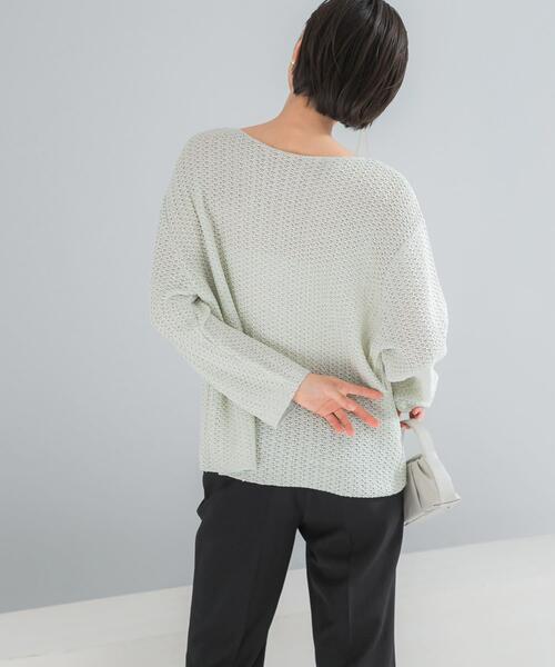 URBAN RESEARCH ROSSO WOMEN(アーバンリサーチ ロッソ)の「ペーパーヤーンニットプルオーバー(ニット/セーター・レディース・パープル系その他/イエロー・FREE)」の18枚目の写真