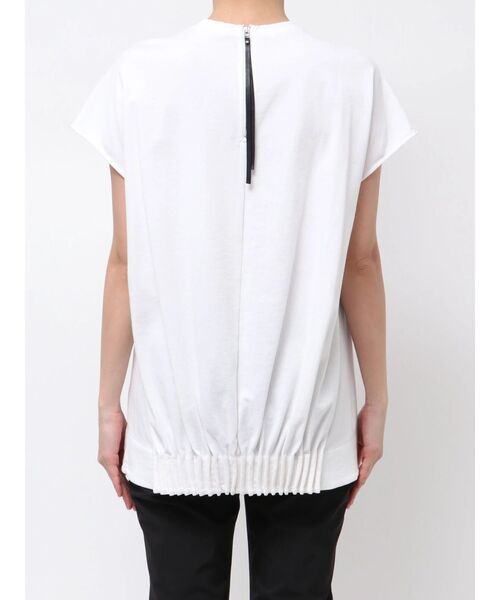 ELENDEEK（エレンディーク）の「TUCK HEM LOOSE CS（Tシャツ/カットソー・レディース・チャコールグレー/オフホワイト/ラベンダー・FREE）」の7枚目の写真