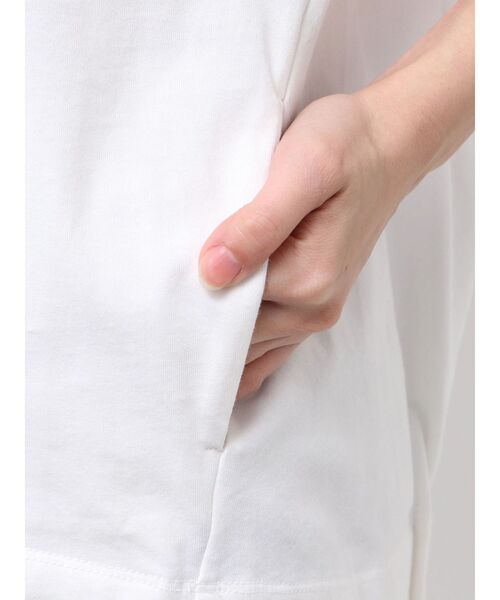 ELENDEEK（エレンディーク）の「TUCK HEM LOOSE CS（Tシャツ/カットソー・レディース・チャコールグレー/オフホワイト/ラベンダー・FREE）」の10枚目の写真