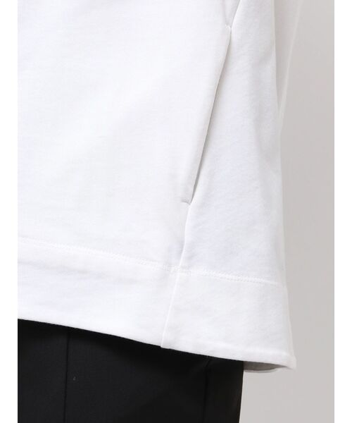 ELENDEEK（エレンディーク）の「TUCK HEM LOOSE CS（Tシャツ/カットソー・レディース・チャコールグレー/オフホワイト/ラベンダー・FREE）」の11枚目の写真