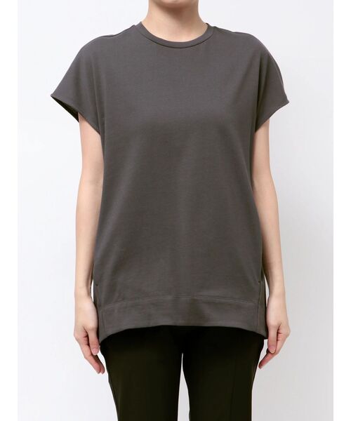 ELENDEEK（エレンディーク）の「TUCK HEM LOOSE CS（Tシャツ/カットソー・レディース・チャコールグレー/オフホワイト/ラベンダー・FREE）」の13枚目の写真