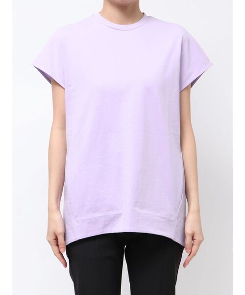 ELENDEEK（エレンディーク）の「TUCK HEM LOOSE CS（Tシャツ/カットソー・レディース・チャコールグレー/オフホワイト/ラベンダー・FREE）」の14枚目の写真