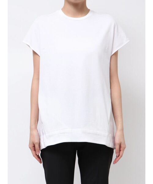 ELENDEEK（エレンディーク）の「TUCK HEM LOOSE CS（Tシャツ/カットソー・レディース・チャコールグレー/オフホワイト/ラベンダー・FREE）」の15枚目の写真