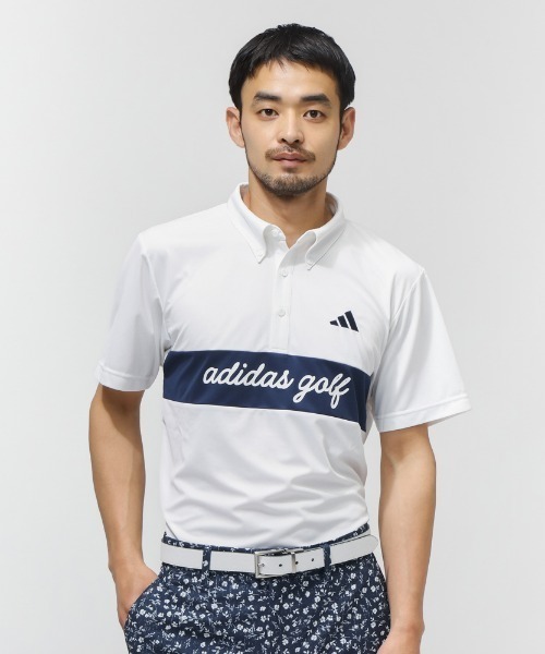 adidas（アディダス）の「アディダス adidas カラーブロックSSシャツ（ポロシャツ・メンズ・ブルー/ネイビー/ホワイト・4L/S/M/L/LL/3L）」の2枚目の写真