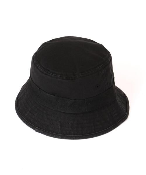 Alpha Industries(アルファインダストリーズ)の「Alpha Industries/アルファインダストリーズ/Washed Out Bucket Hat/ウォッシュド アウト バケットハット(キャップ・メンズ・ブラック/オリーブ系・F)」の3枚目の写真