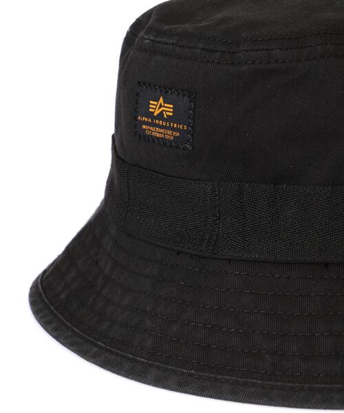 Alpha Industries(アルファインダストリーズ)の「Alpha Industries/アルファインダストリーズ/Washed Out Bucket Hat/ウォッシュド アウト バケットハット(キャップ・メンズ・ブラック/オリーブ系・F)」の6枚目の写真