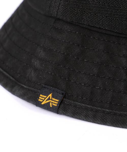 Alpha Industries(アルファインダストリーズ)の「Alpha Industries/アルファインダストリーズ/Washed Out Bucket Hat/ウォッシュド アウト バケットハット(キャップ・メンズ・ブラック/オリーブ系・F)」の7枚目の写真