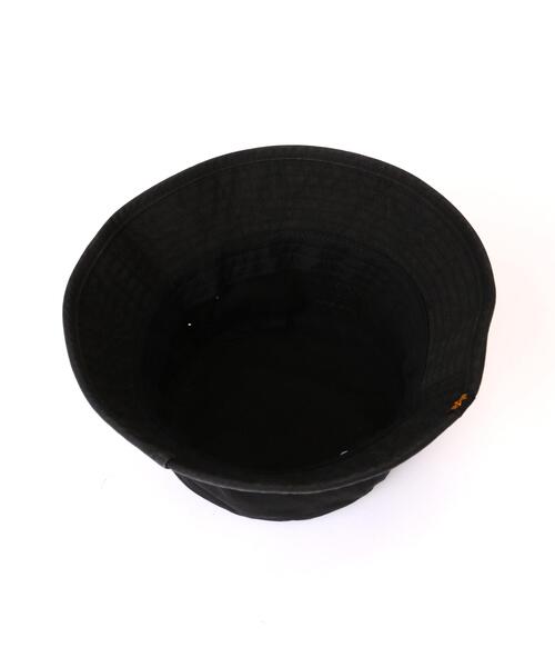 Alpha Industries(アルファインダストリーズ)の「Alpha Industries/アルファインダストリーズ/Washed Out Bucket Hat/ウォッシュド アウト バケットハット(キャップ・メンズ・ブラック/オリーブ系・F)」の8枚目の写真