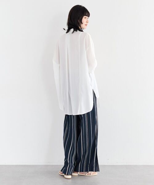 Editt by YECCA VECCA(エディットバイイェッカヴェッカ)の「ストリングデザインシャツ(シャツ/ブラウス・レディース・カーキ/ホワイト/ネイビー・FREE)」の14枚目の写真