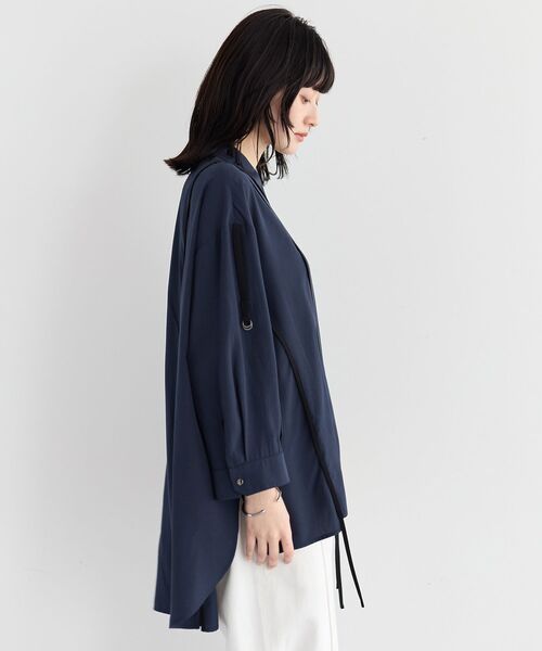 Editt by YECCA VECCA(エディットバイイェッカヴェッカ)の「ストリングデザインシャツ(シャツ/ブラウス・レディース・カーキ/ホワイト/ネイビー・FREE)」の18枚目の写真