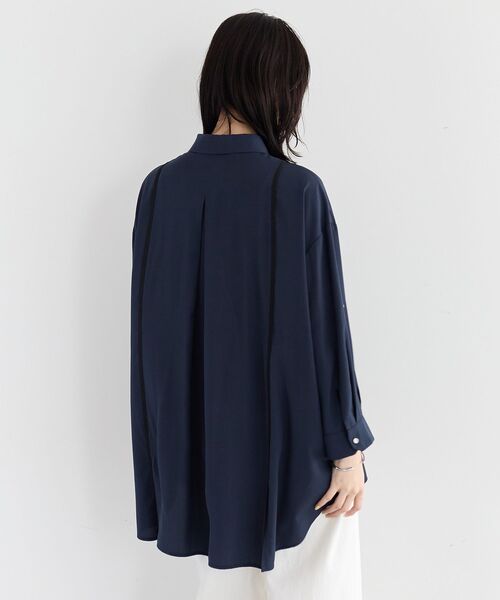Editt by YECCA VECCA(エディットバイイェッカヴェッカ)の「ストリングデザインシャツ(シャツ/ブラウス・レディース・カーキ/ホワイト/ネイビー・FREE)」の19枚目の写真