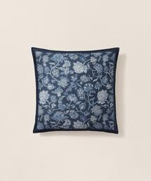 エコ　RalphLauren　ピローシャム　クッションカバー　ブラック LINEN&DECOR× kuros'別注品】SAVOY クッションカバー 黒無地 45×45cm