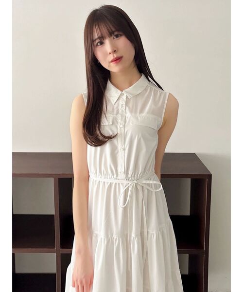 dazzlin（ダズリン）の「【WEB限定】コットンボリュームワンピース（ワンピース・レディース・ブルー/オフホワイト/イエロー/ブラウン・FREE）」の3枚目の写真