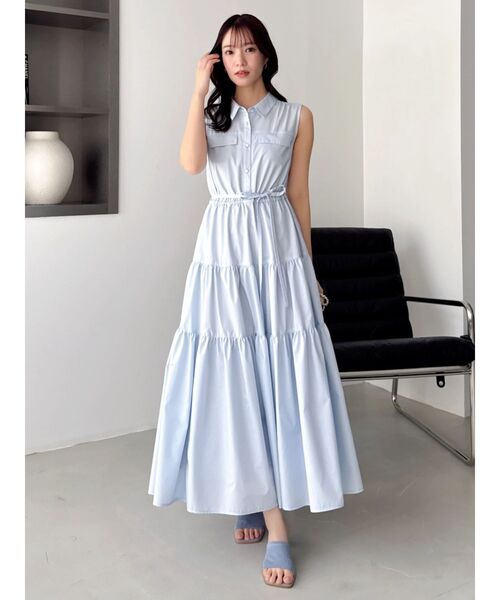 dazzlin（ダズリン）の「【WEB限定】コットンボリュームワンピース（ワンピース・レディース・ブルー/オフホワイト/イエロー/ブラウン・FREE）」の18枚目の写真