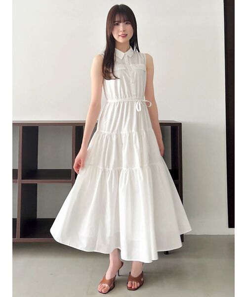 dazzlin（ダズリン）の「【WEB限定】コットンボリュームワンピース（ワンピース・レディース・ブルー/オフホワイト/イエロー/ブラウン・FREE）」の19枚目の写真