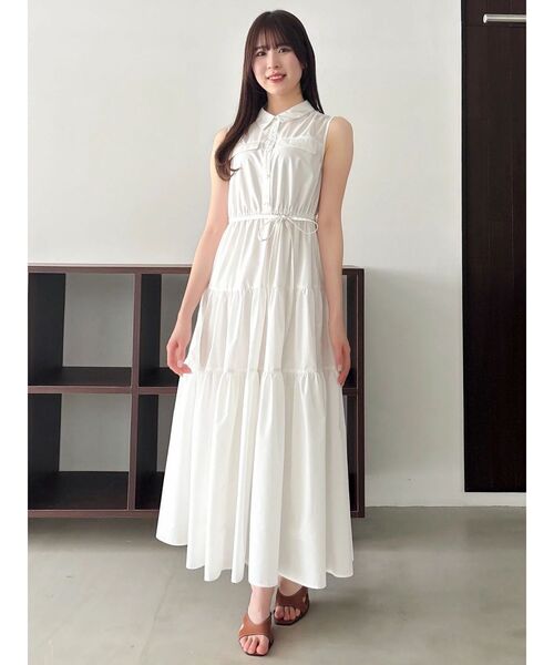 dazzlin（ダズリン）の「【WEB限定】コットンボリュームワンピース（ワンピース・レディース・ブルー/オフホワイト/イエロー/ブラウン・FREE）」の21枚目の写真