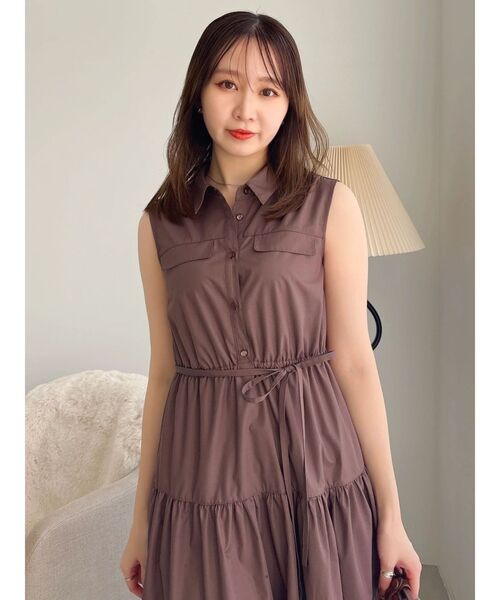 dazzlin（ダズリン）の「【WEB限定】コットンボリュームワンピース（ワンピース・レディース・ブルー/オフホワイト/イエロー/ブラウン・FREE）」の6枚目の写真