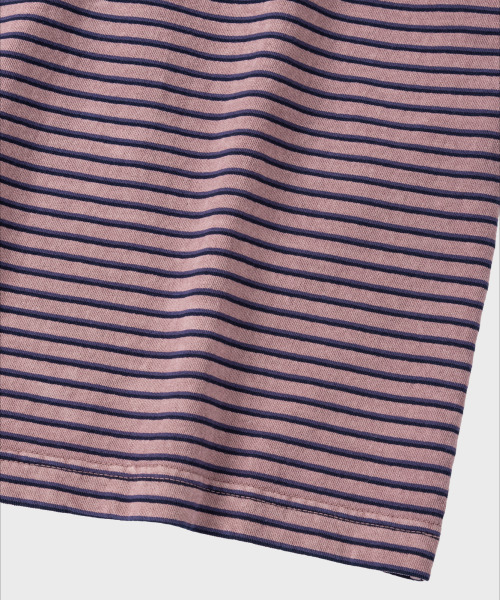 NONBLANK（ノンブランク）の「ウォッシュドポケットストライプTシャツ_PINK（Tシャツ/カットソー・メンズ・ピンク・MEDIUM/LARGE/X-LARGE）」の6枚目の写真