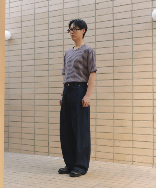 NONBLANK（ノンブランク）の「ウォッシュドポケットストライプTシャツ_PINK（Tシャツ/カットソー・メンズ・ピンク・MEDIUM/LARGE/X-LARGE）」の10枚目の写真