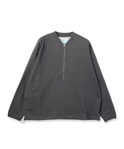 Dulcamara(ドゥルカマラ)の「ハーフZipスウェットPO(スウェット・メンズ・ローズ/ブラック/ヘザーチャコール・1/0)」の3枚目の写真