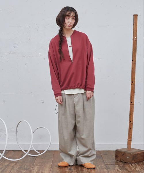 Dulcamara(ドゥルカマラ)の「ハーフZipスウェットPO(スウェット・メンズ・ローズ/ブラック・1/0)」の17枚目の写真