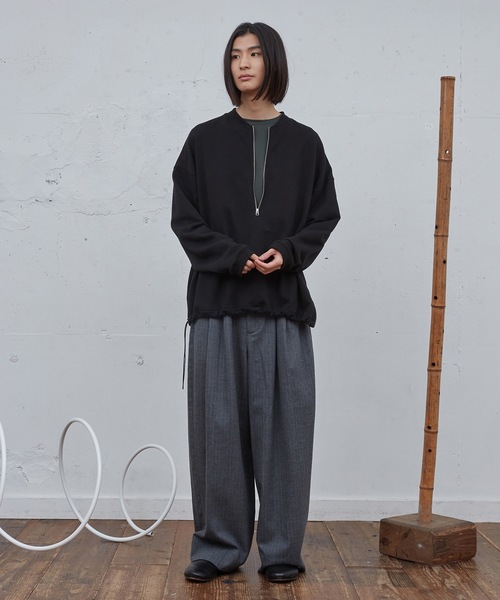 Dulcamara(ドゥルカマラ)の「ハーフZipスウェットPO(スウェット・メンズ・ローズ/ブラック・1/0)」の7枚目の写真