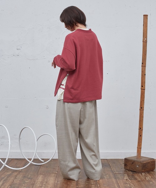 Dulcamara(ドゥルカマラ)の「ハーフZipスウェットPO(スウェット・メンズ・ローズ/ブラック・1/0)」の9枚目の写真