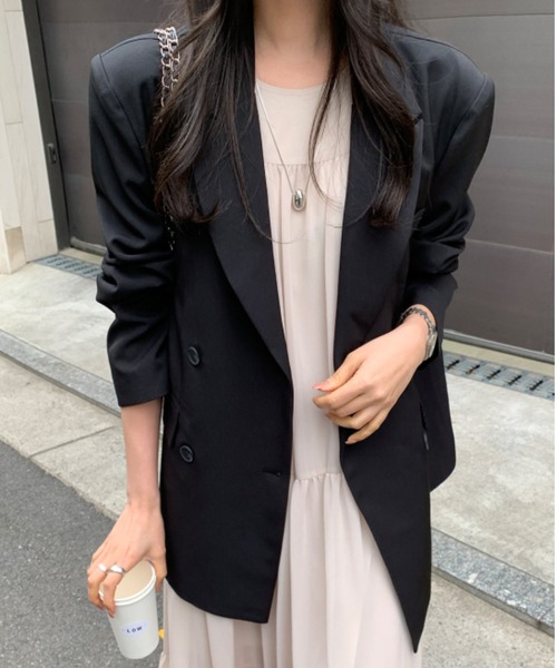 FREE STYLISTS(フリー スタイリスト)の「YUGA_YGMC Korean-style Tiered A-line dress(ワンピース・レディース・ブラック/ライトピンク・FREE)」の13枚目の写真
