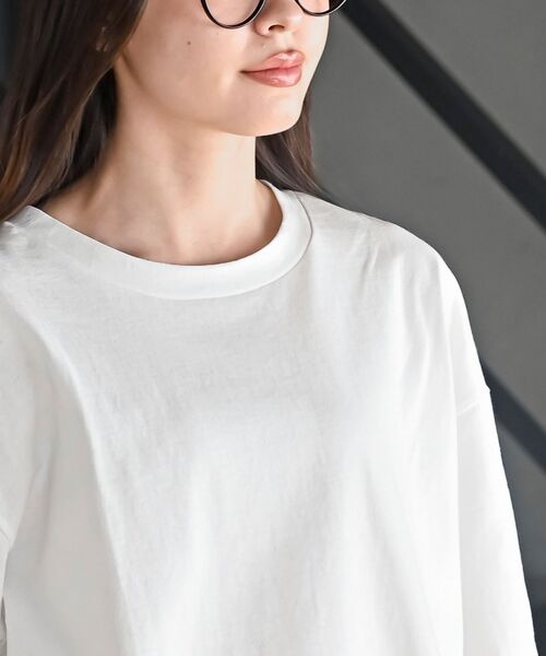 rps(アールピーエス)の「背面布帛切替プルオーバー(Tシャツ/カットソー・レディース・アイボリー/チャコールグレー・フリー)」の7枚目の写真