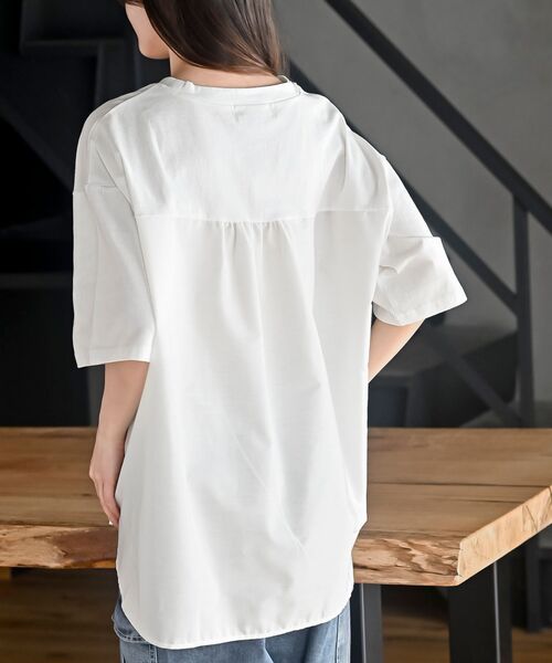 rps(アールピーエス)の「背面布帛切替プルオーバー(Tシャツ/カットソー・レディース・アイボリー/チャコールグレー・フリー)」の9枚目の写真